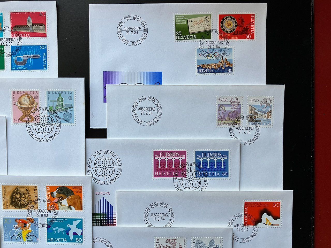 Alle Briefmarken: Schweiz FDC 1982-84 komplett – Gebraucht aus Nesslau von zueri6 6