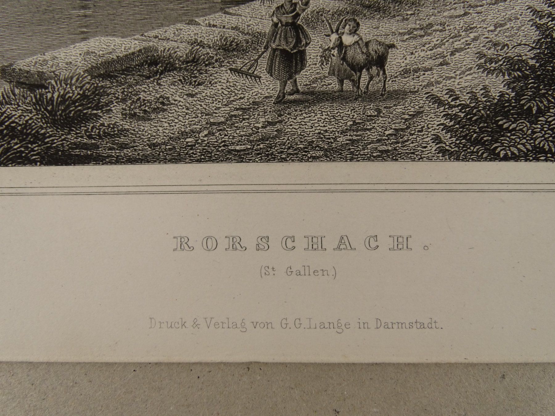 Incisioni: RORSCHACH, STAHLSTICH NACH ROHBOCK 1870 – Usato da Grüningen venduto da Kartensammler 7