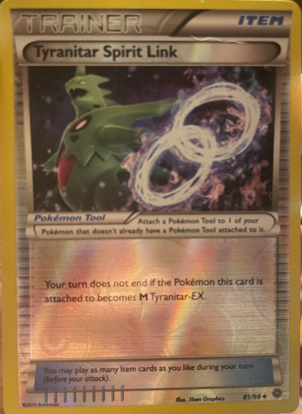 Pokémon Carte collezionabili: Tyranitar Spirit Link, Trainer-Karte – Usato da Emmenbrücke venduto da anisla