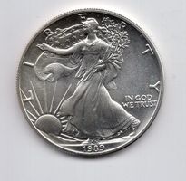 (1969) USA, 1 Dollar 1989, 1 Unze, Eagle, Silber