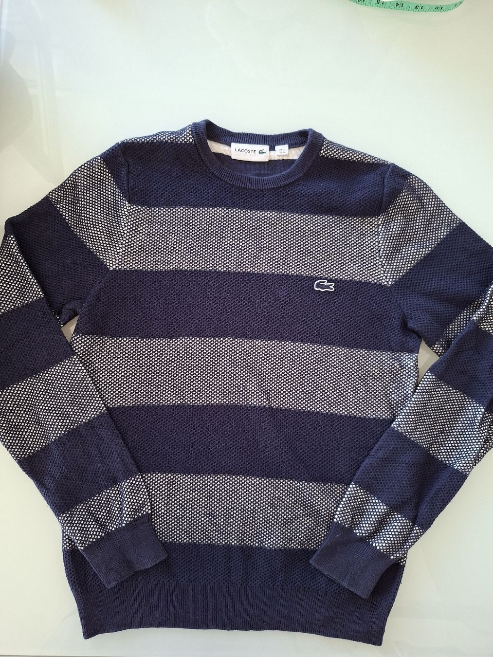 Lacoste Maglioni & Felpe: Pull Lacoste Homme Taille M, rayé bleu marine/blanc! – Usato da Renens VD venduto da ser_j2fn