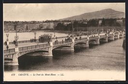 Genève, Le Pont du Mont-Blanc, Strassen