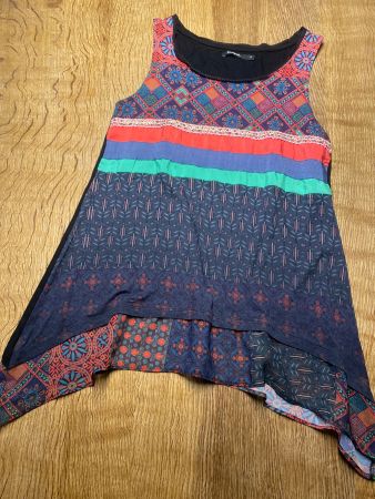*DESIGUAL* TOP/TRÄGERSHIRT/T-SHIRT  GR.S schwarz/bunt