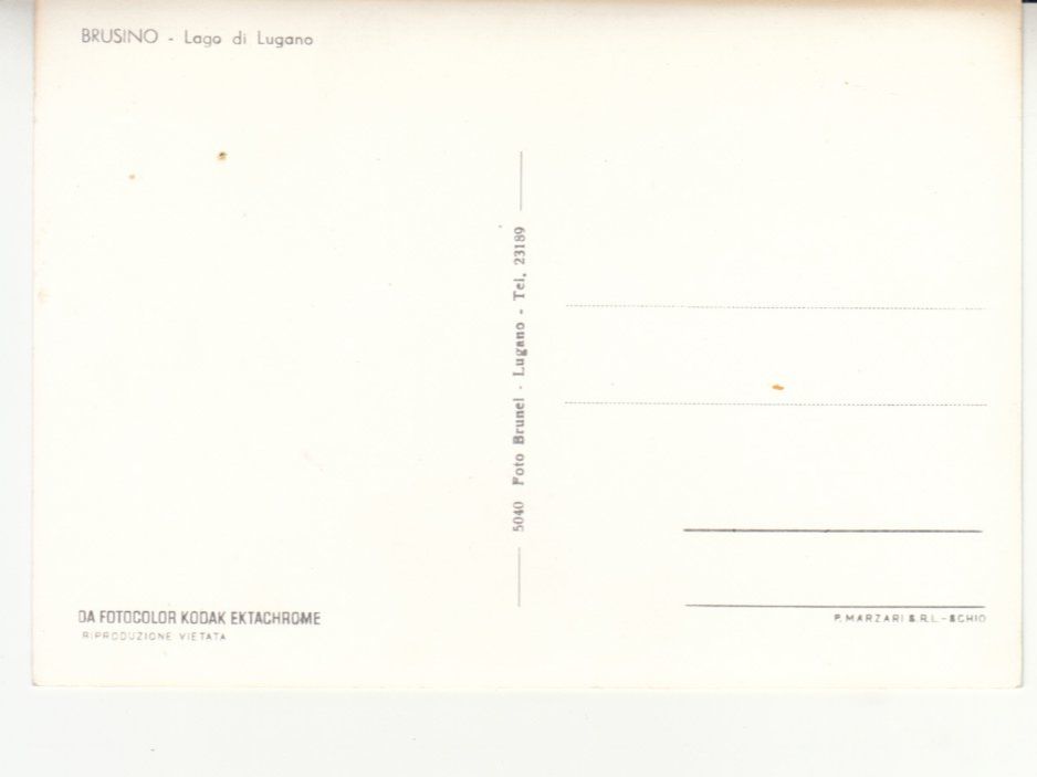 Cartoline postali: Brusino ca. 1970 – Usato da Bürglen TG venduto da StampGraf 1