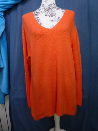 MASAI PULLOVER REINE BAUMWOLLE GR L ORANGE NEUWERTIG