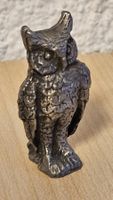Eule Miniatur Zinn Figur Kauz Uhu