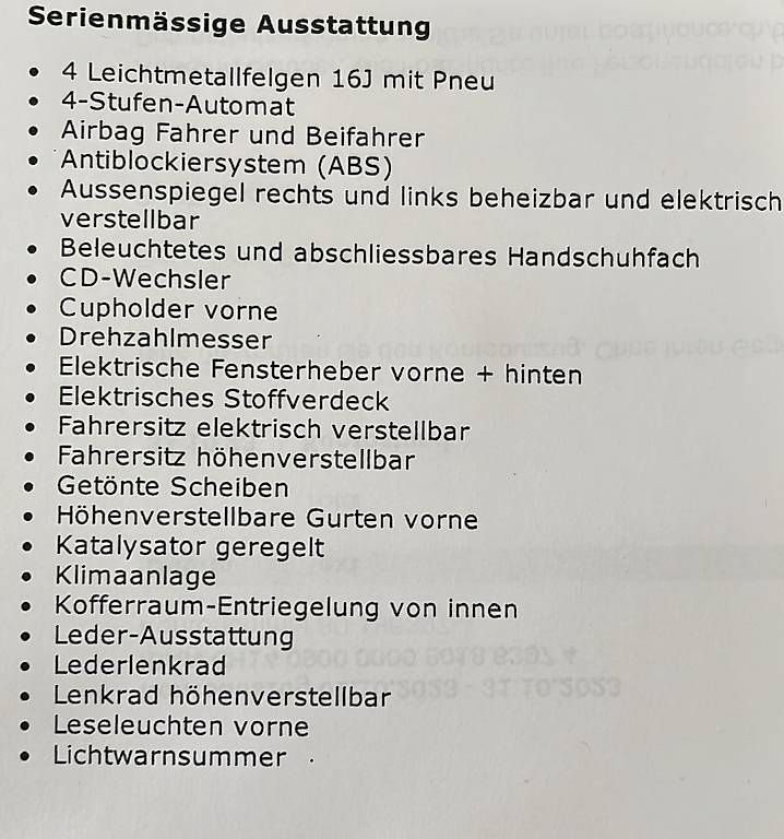 Chrysler Autos: Chrysler Stratus 2.5 V6 LX Cabrio – Gebraucht aus Zürich von sut_dy22 3
