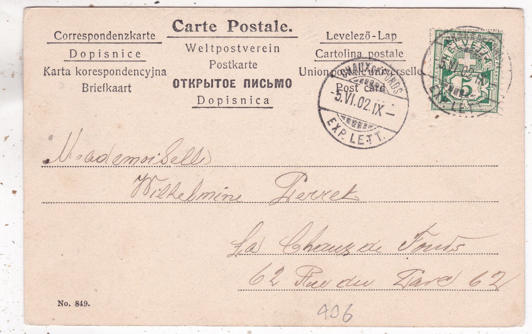 Cartoline postali: Kitsch Paar 1902 – Usato da Herisau venduto da Lisegrat2008 1