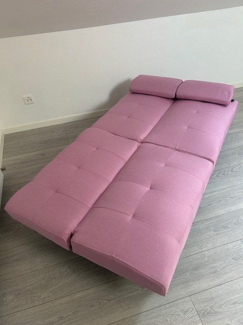 Divani: Schlafsofa Leinen multifunktional rosa – Usato da Duggingen venduto da zeno133 2