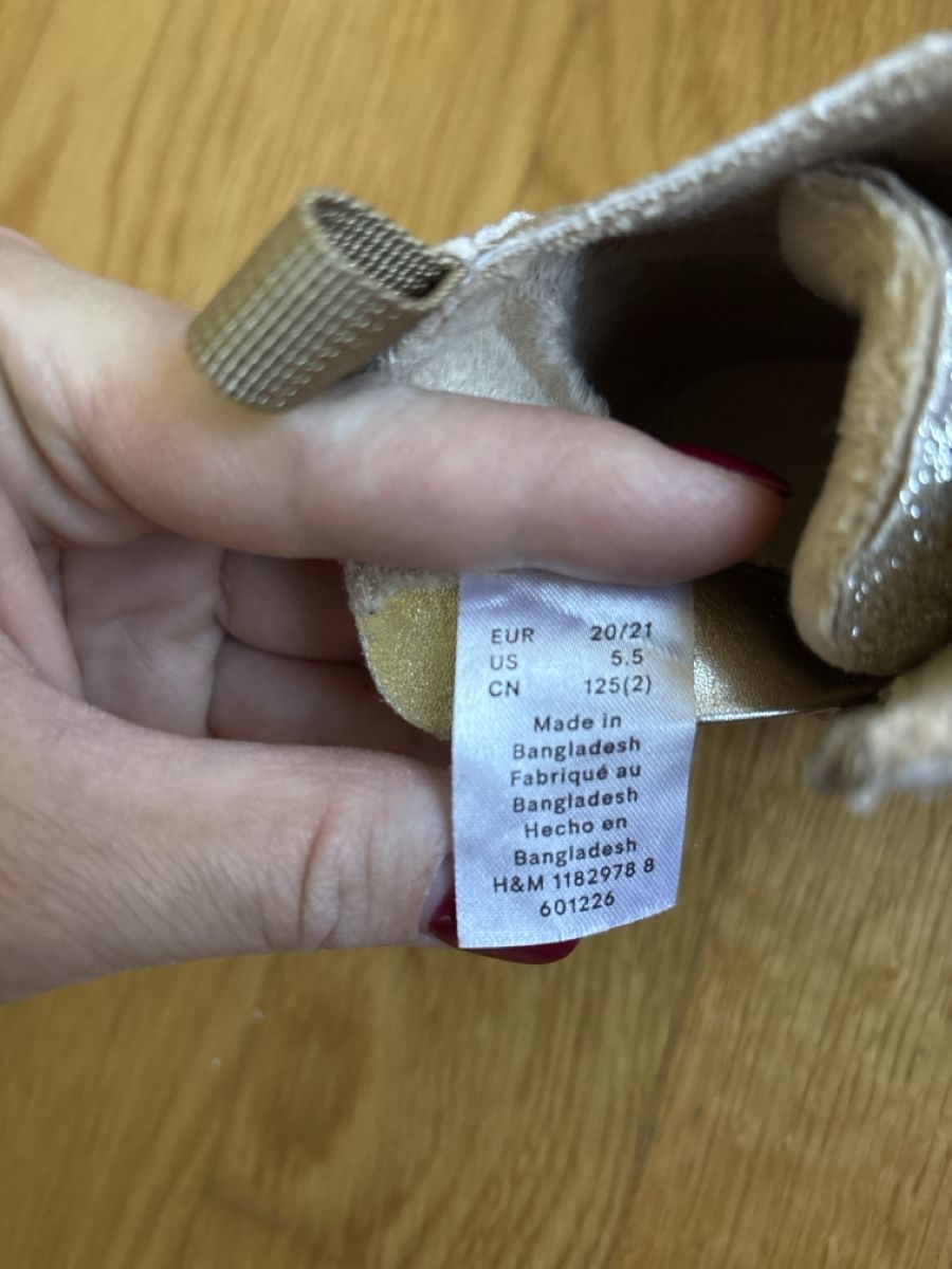 H&M Scarpe per ragazze: H&M Kinderstiefel Glitzer goldig, Gr. 20/21 – Usato da Kemptthal venduto da bklaudia 3