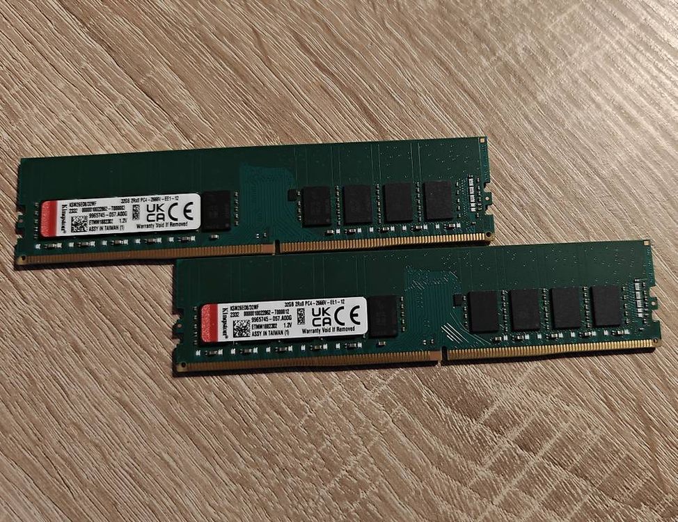 64G DDR4 Ram KINGSTON DIMM 2x32 PC4-2666V CL19 (Gebraucht) in ...