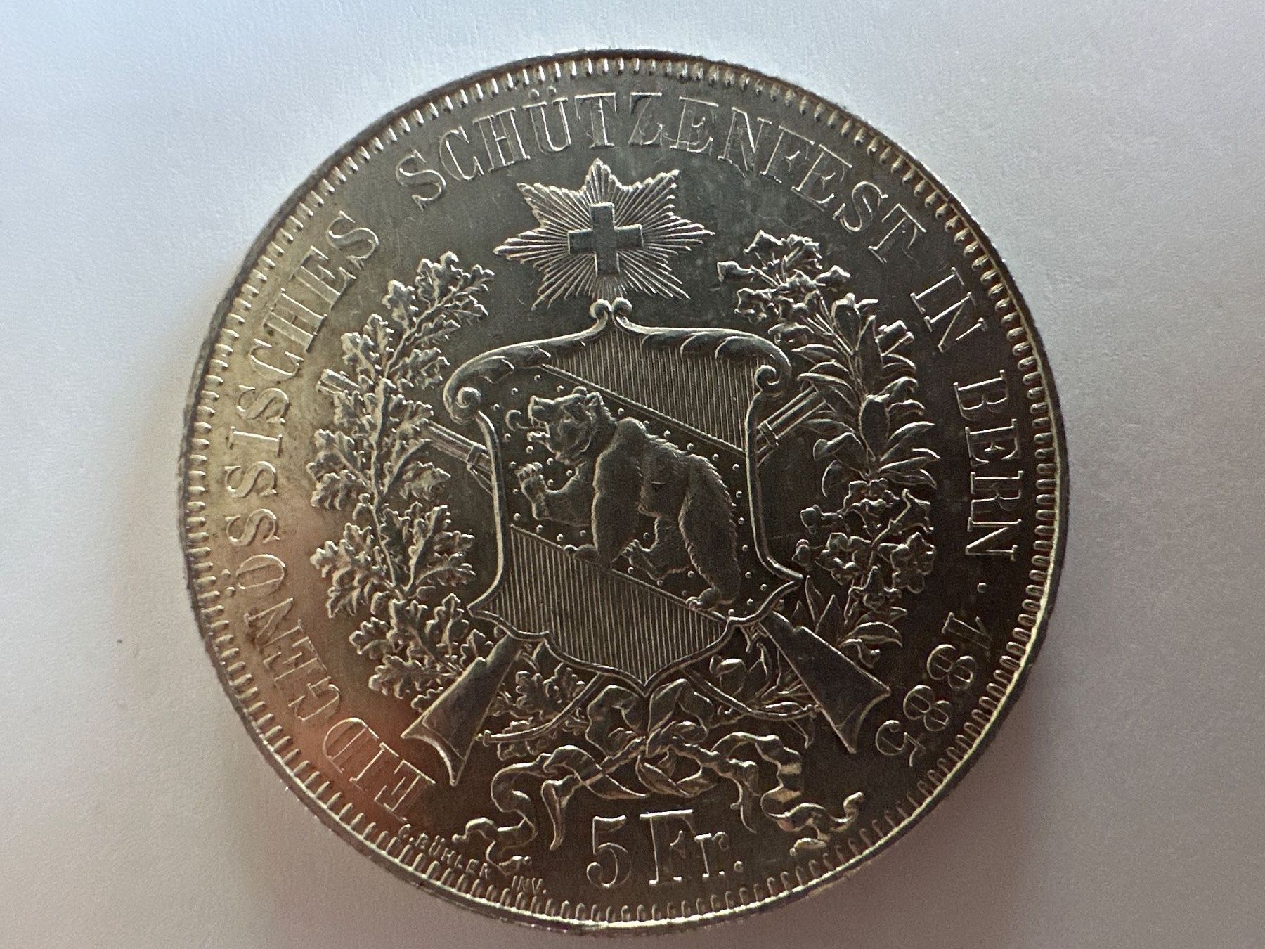 Tutti le monete: 1885 5Fr – Usato da Erlach venduto da gubbe1 1