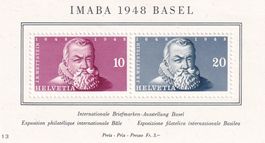 Gedenkblock IMABA Basel 1948 postfrisch ** (Serie Nr. 13)
