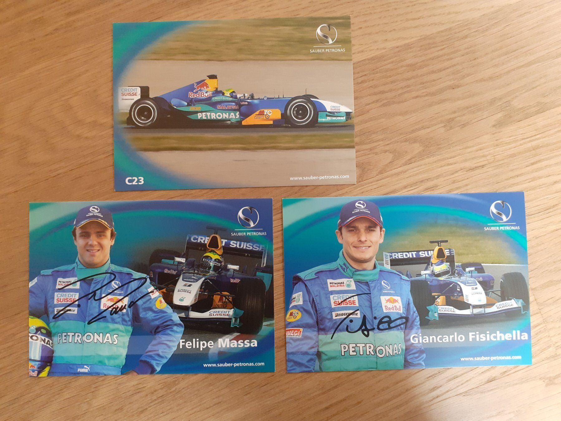 Cartoline: Autogramm-Kartensatz Sauber C23, 2004 – Usato da Aarburg venduto da Hktm