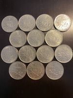 France, lot 14 X 1 FF 1960-1978 Nickel