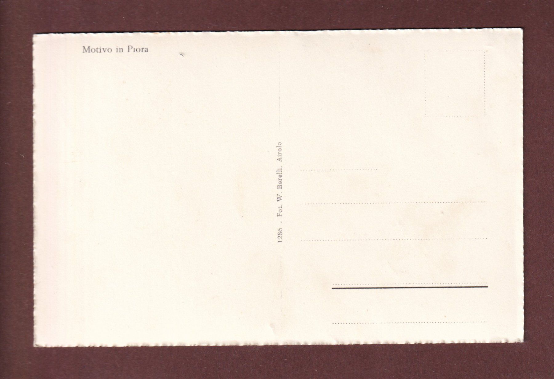 Cartoline postali: PIORA - Motivo – Usato da Pully venduto da nicecards-shop 1