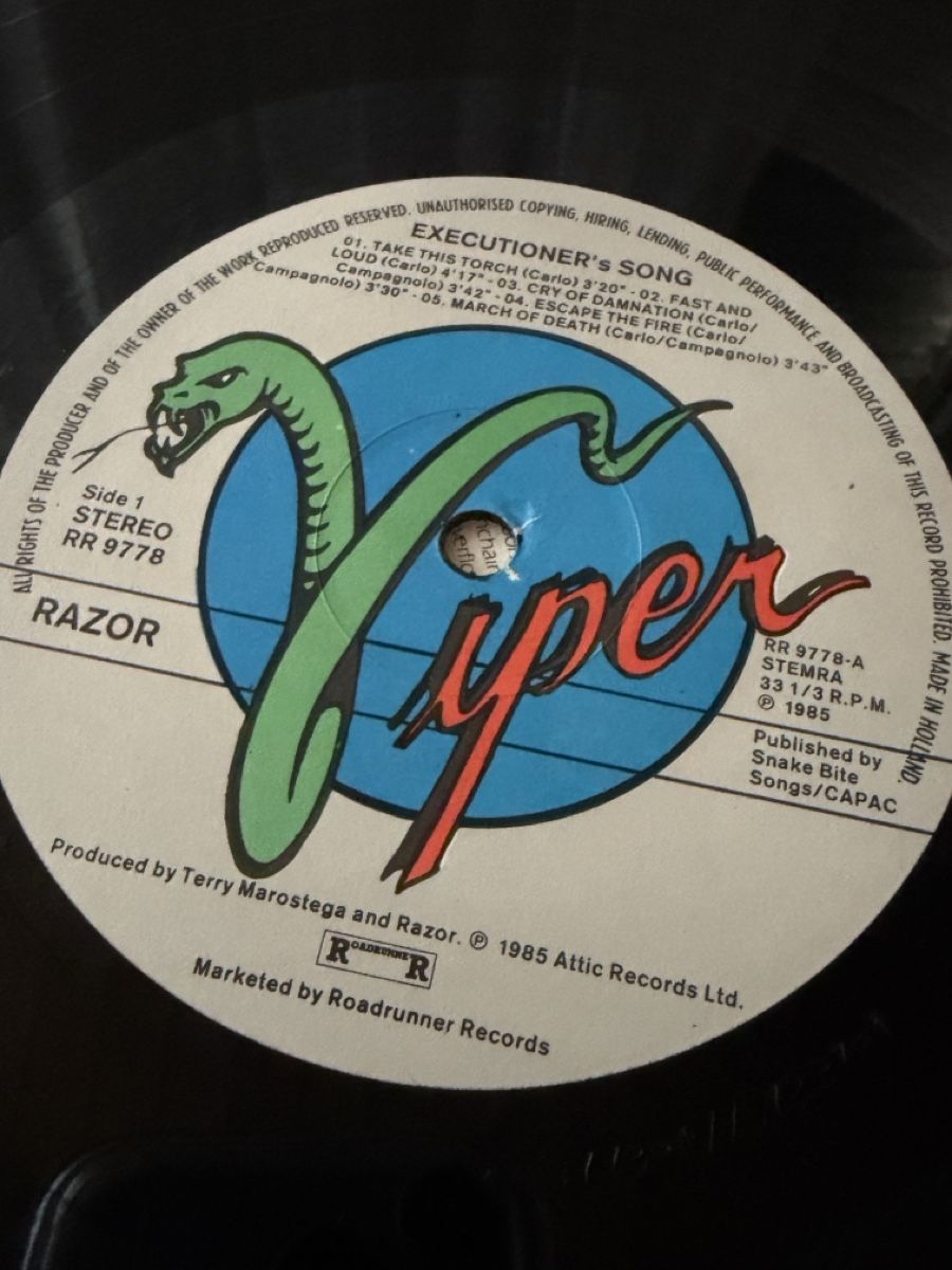 Dischi in vinile: Razor – Executioner’s Song + Malicious Intent OG Bundle – Usato da Muttenz venduto da Petar777 4