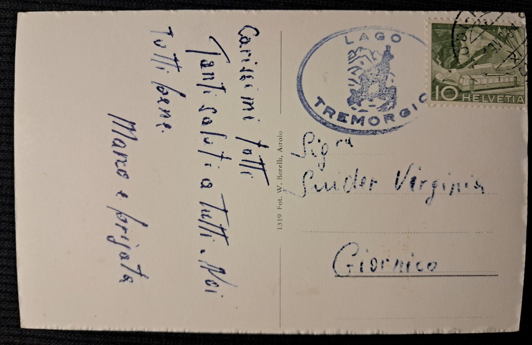 Cartoline postali: LAGO TREMORGIO – Usato da Ponto Valentino venduto da giorgia06 1