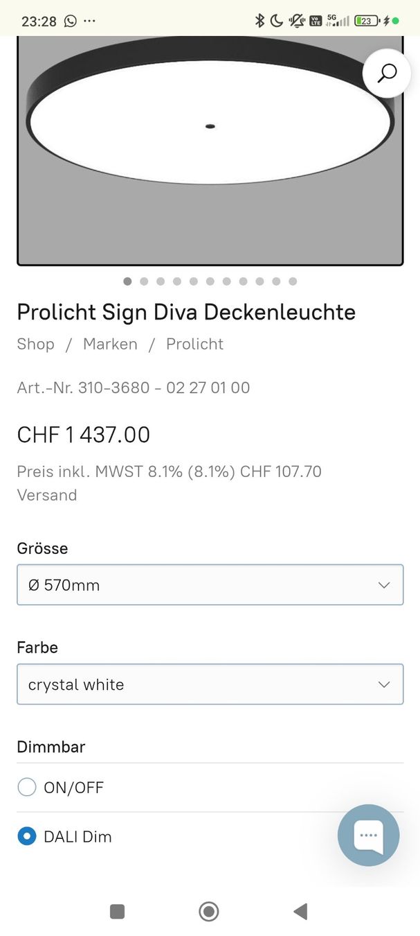 Lampade: Prolicht Sign Diva – Nuovo (secondo la descrizione) da Lenzburg venduto da zud_8wbr