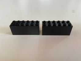 LEGO - 2 - ALTE - SCHWARZE - GEWICHTSTEINE