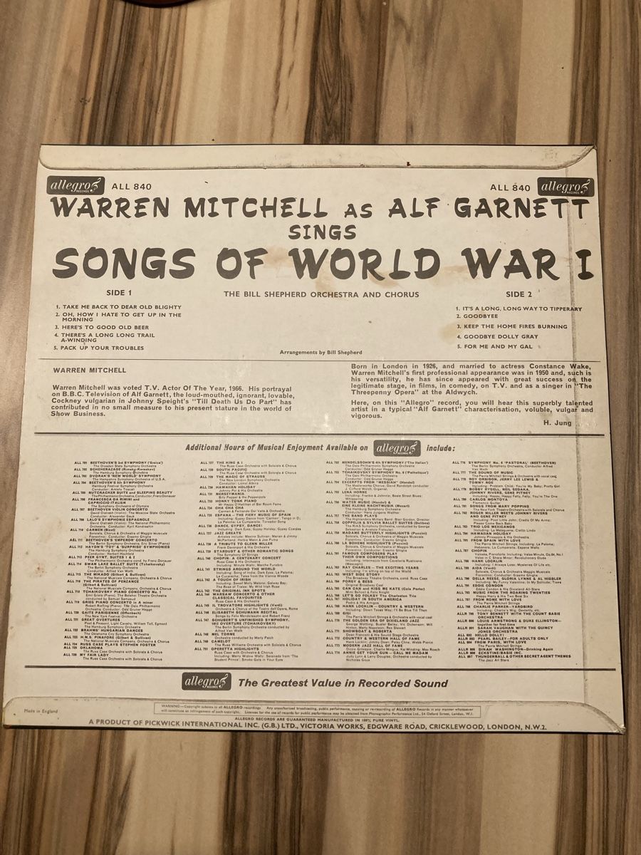 Dischi in vinile: Lp Warren Mitchell Alf Garnett – Usato da Aarwangen venduto da to-hirschi 1