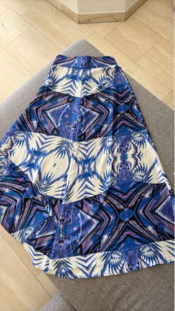 Maxi skirt blue patterned XS