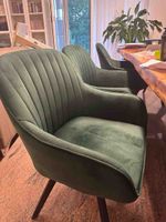 Esszimmerstühle Samt grün 6er Set guter Zustand