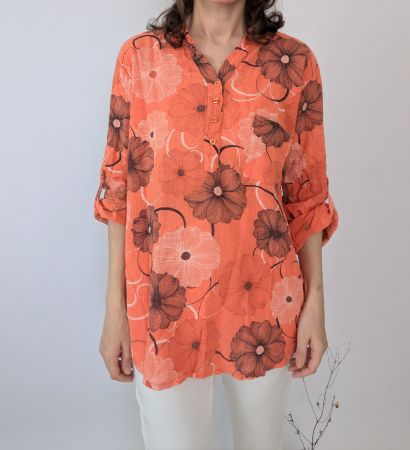 Frische Sommer Bluse , luftig, Gr L, 100% Baumwolle