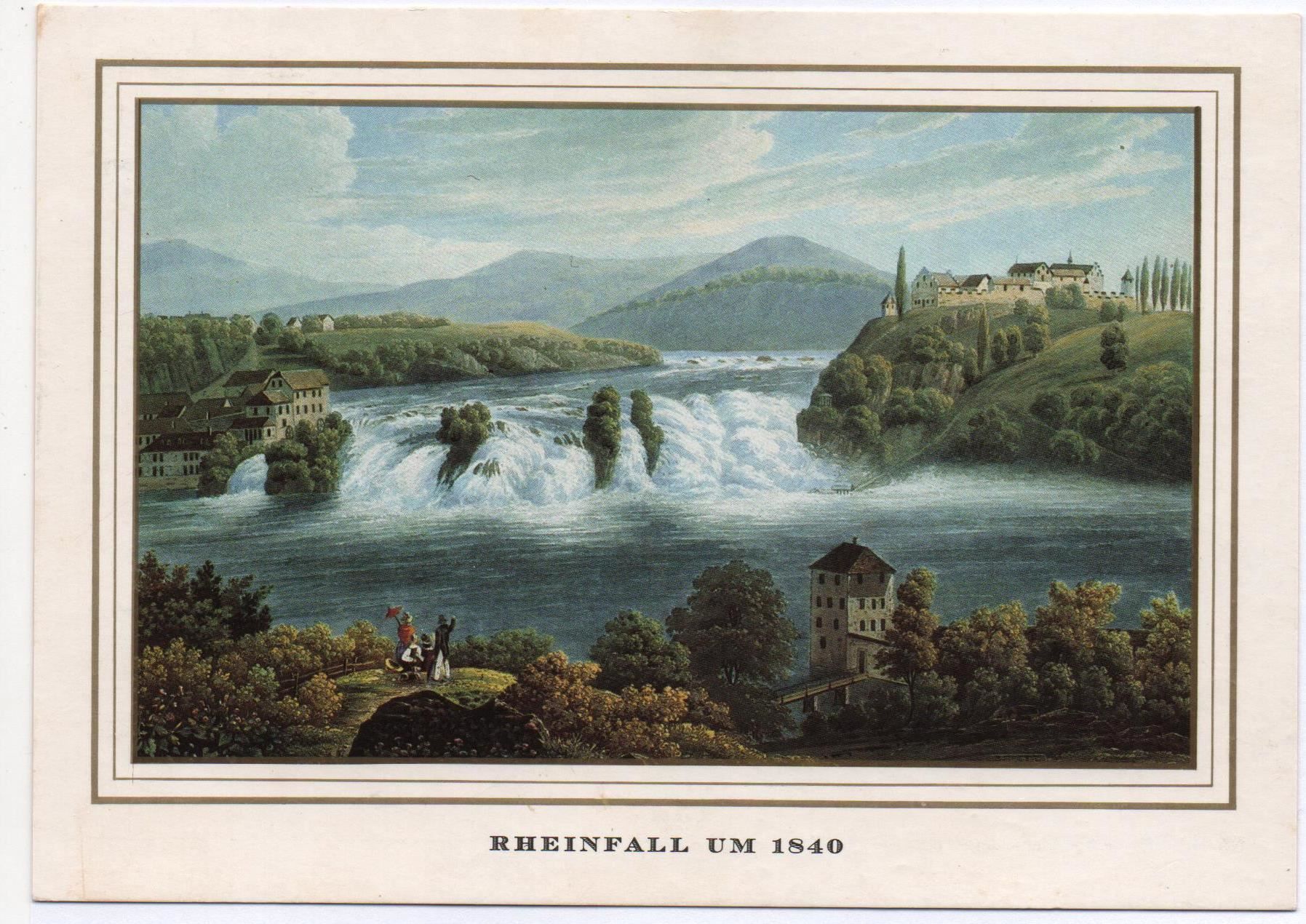 Ansichtskarten: RHEINFALL UM 1840 – Gebraucht aus Jona von philajona