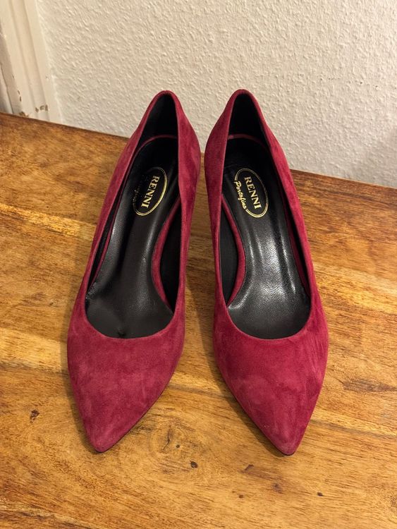 Escarpins Manolo Blahnik PICATRI Gris/rouge/bordeaux Daim - Pointures 40 Ou 40,5 - Neufs Sans Boîte