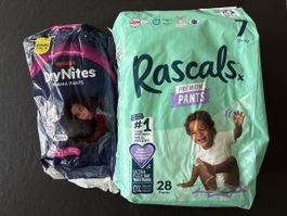 Windeln Rascals & Huggies Pants grösste Grösse