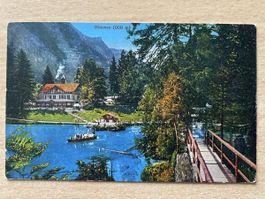 Blausee Postkarte, um 1931, gelaufen, farbig, 10 Rp.Marke