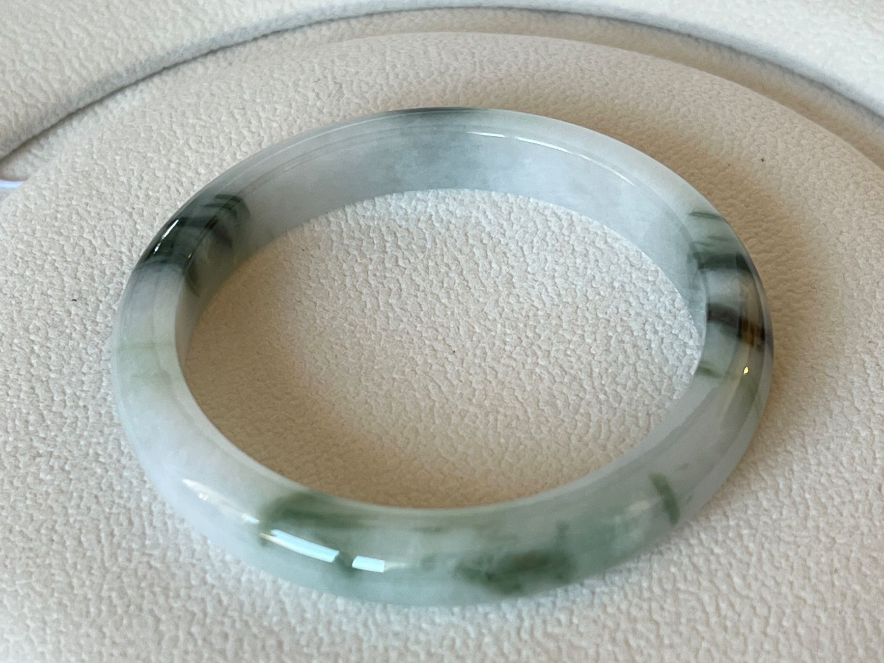 Bracciali & Braccialetti: Armreif Jadeite-Jade 59 mm Typ A – Nuovo (secondo la descrizione) da Bern venduto da Steinfieber 1