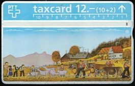 Taxcard 205B_66493 Appenzeller Malerei 12 Fr. gebraucht