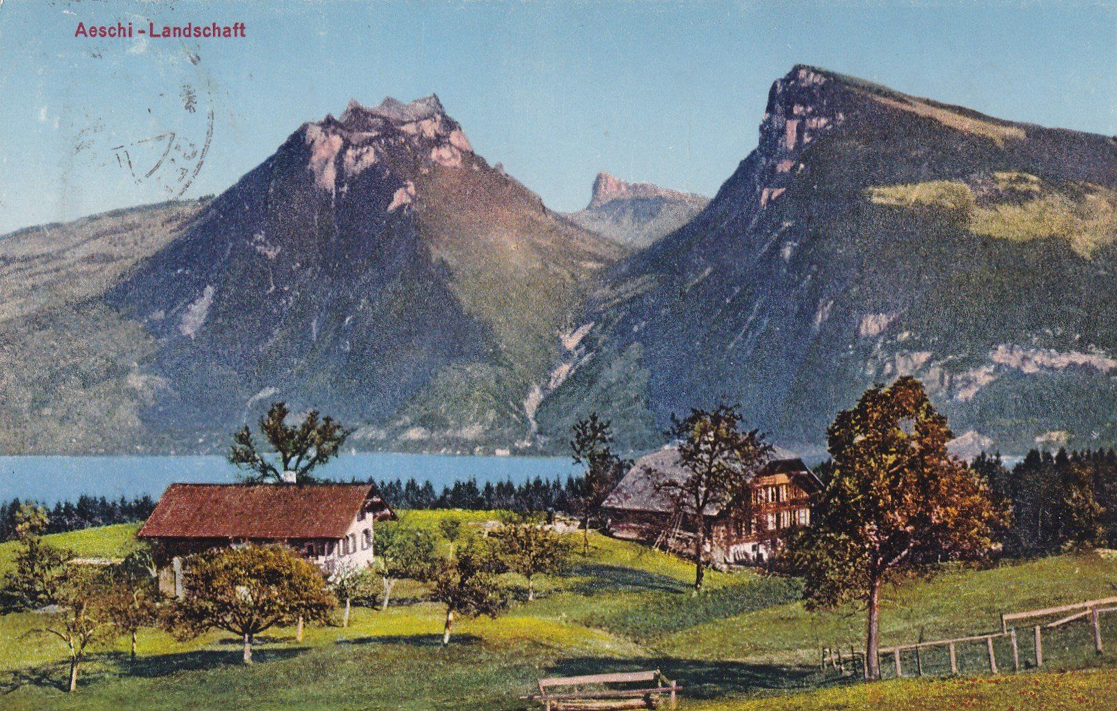 Cartoline postali: Aeschi - Landschaft 1924 – Usato da Cormoret venduto da Pascalll2001