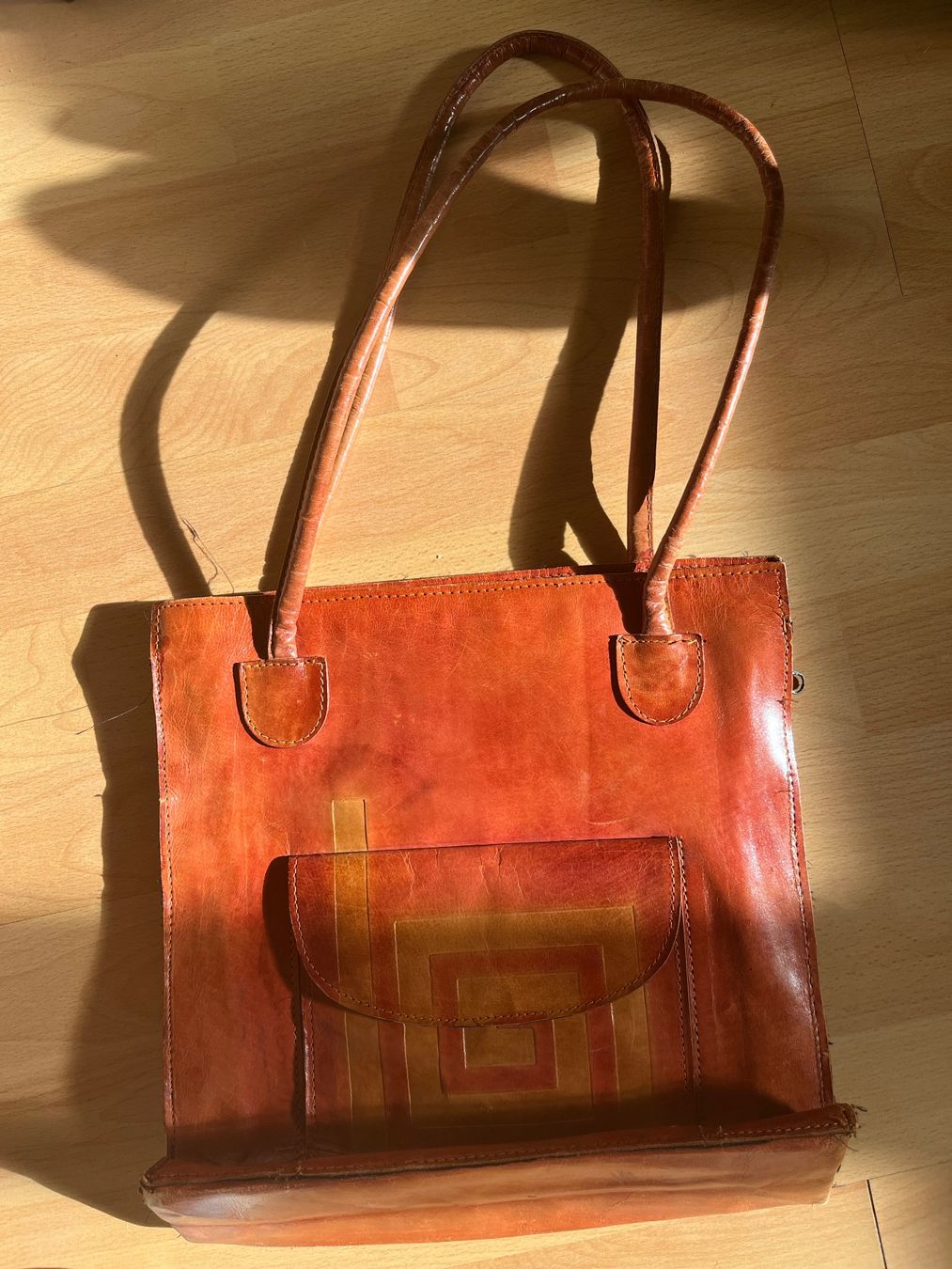 Borse: Vintage orange squared bag – Usato da Basel venduto da das_7wzs 1
