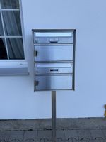 Briefkastenanlage Edelstahl 2-fach mit Ständer gebraucht