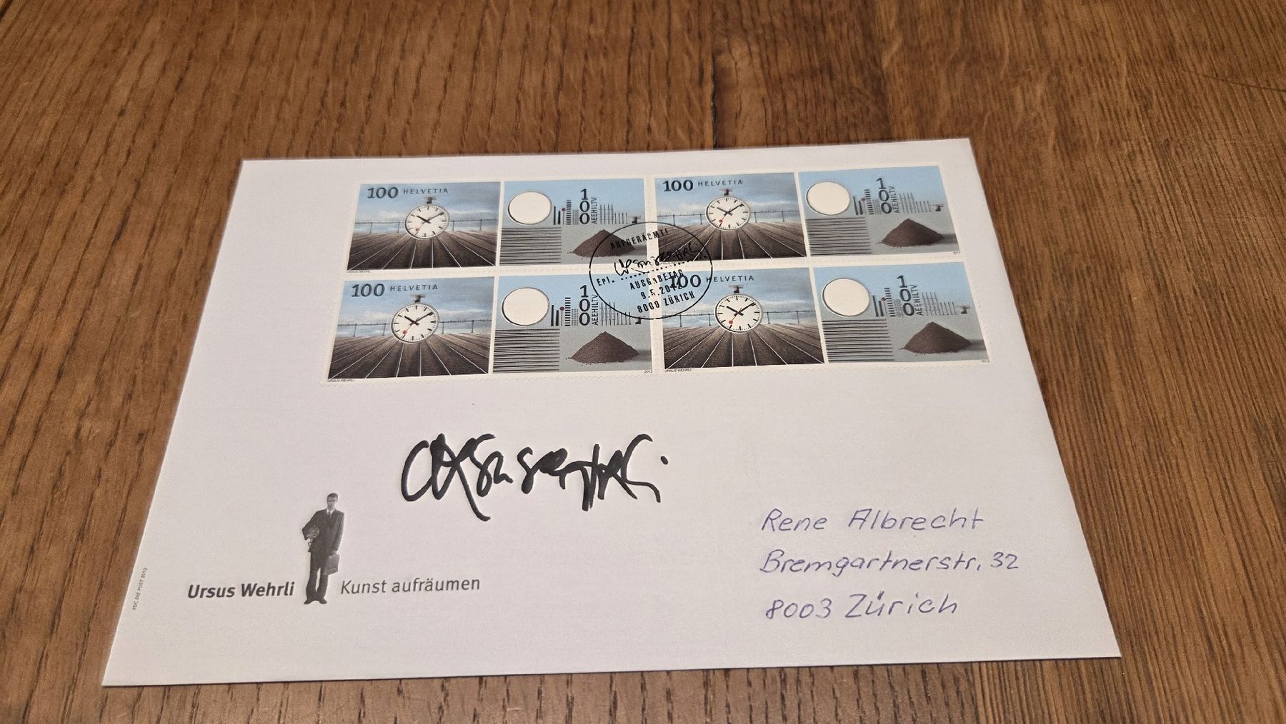 Alle Briefmarken: 2011 FDC Urs Wehrli mit Unterschrift – Gebraucht aus Arni AG von Moth68
