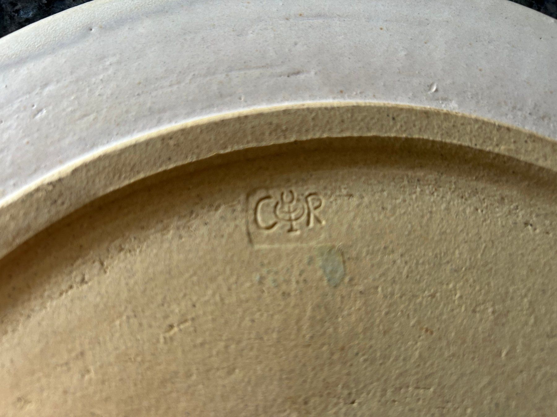 Servierplatten: Dekorative Vintage Keramikplatte, Durchmesser 36cm – Gebraucht aus Root von msshop 2