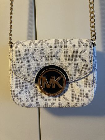 Michael Kors Fulton Crossbody Tasche Navy Weiss