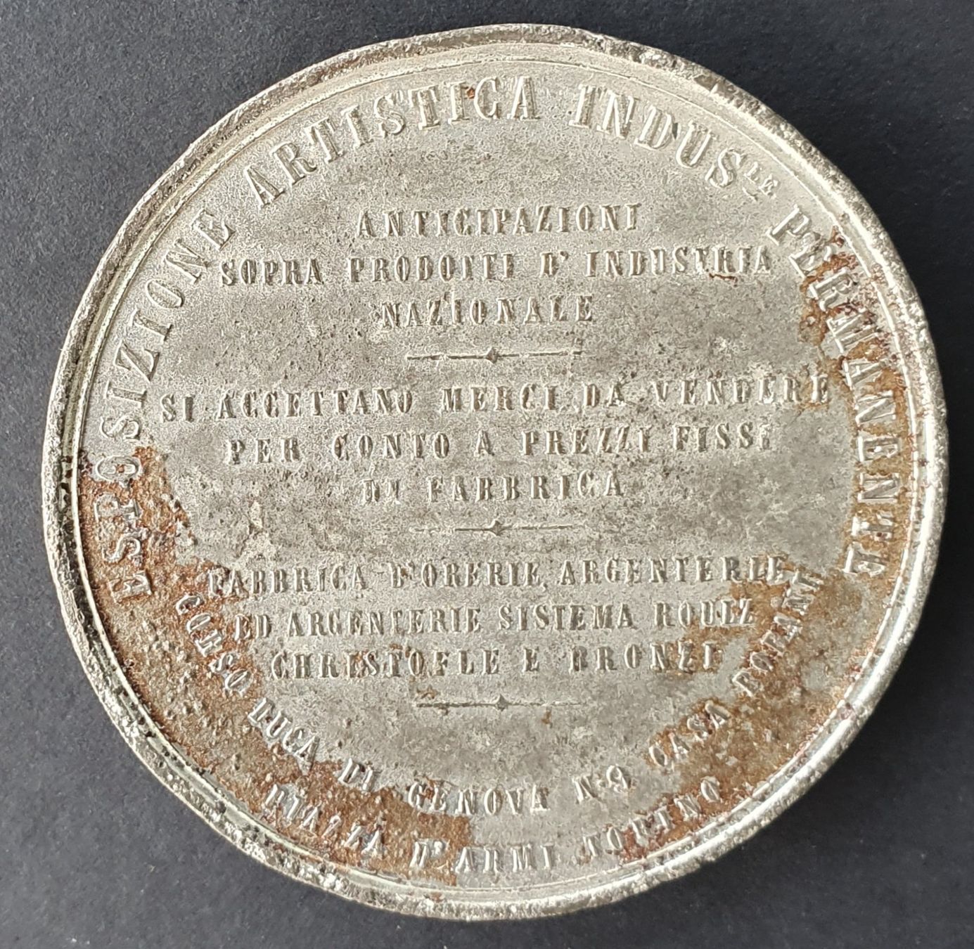 Medaglie: Medaille Torino 1868 – Usato da Egerkingen venduto da Acc1 1