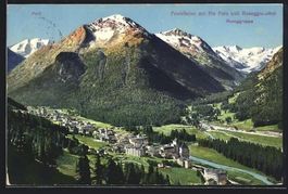 Pontresina, Ortsansicht mit Piz Palü un