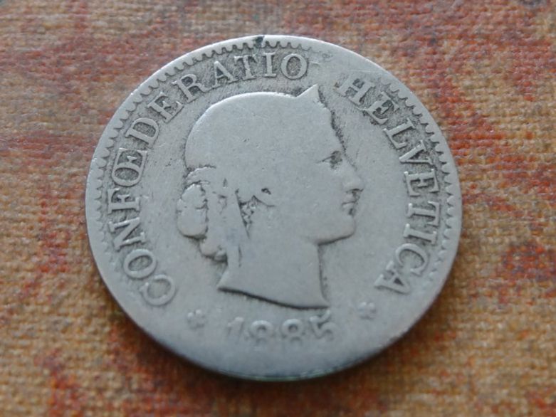 Tutti le monete: 10 Rp. 1885  (B) – Usato da Romanel-sur-Lausanne venduto da Swift13