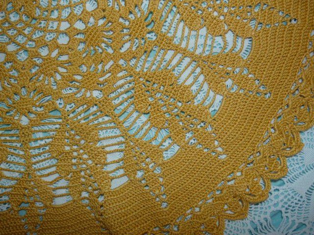 Altra biancheria da tavola: Häkeldecke / Tischdecke, honig, Handarbeit, Boho-Style – Usato da Nunningen venduto da Ave51 1