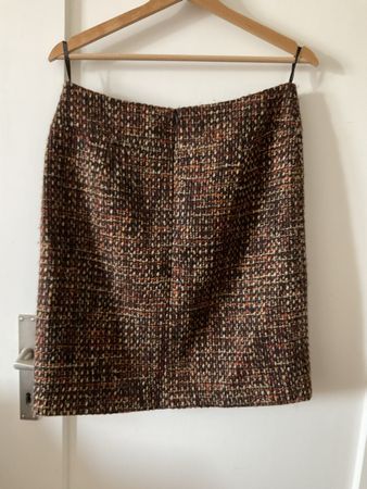 Rock Hallhuber Tweed mit Reissverschluss Gr. 38 Braun
Rock E