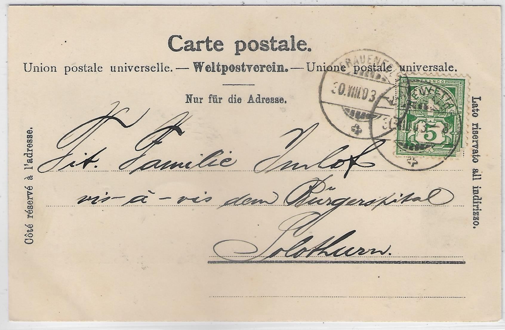 Cartoline postali: Frauenfeld - Totalansicht mit Bahnhof – Usato da Ettingen venduto da Kartenplanet 1