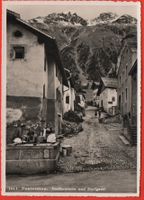 PONTRESINA Dorfbrunnen und Dorfgasse - 3 Frauen am Waschen