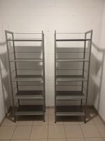 Regale Metall, Kellerregal grau 5 Etagen stabil 2Stk.