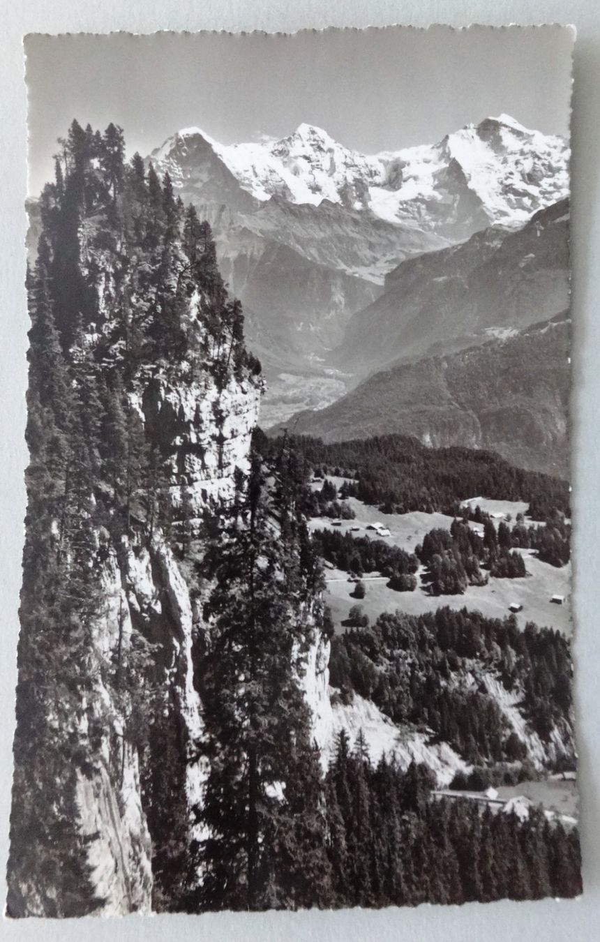 Ansichtskarten: Beatenberg, Birrenfluh, Eiger - Mönch - Jungfrau – Gebraucht aus Fétigny von Billy2miny