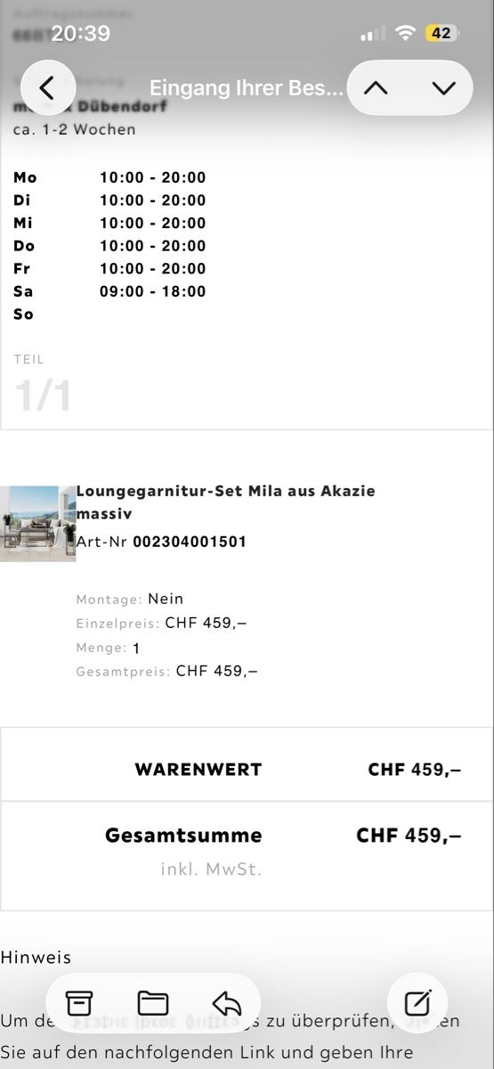Tischset: Loungemöbel Set Mila Akazie – Gebraucht aus Jona von Offset 3